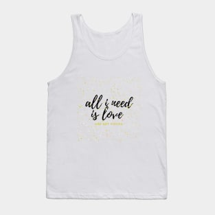 Gold dots with a text for valentine's day Tank Top